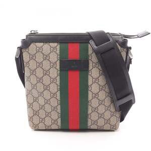 GUCCI Cream Leather Messenger Shoulder Bag